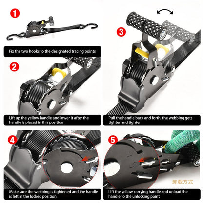 🔥Christmas Sale 49% OFF – Pro Reinforced Heavy-Duty Auto-Retractable Ratchet Straps