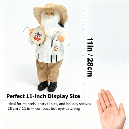 🔥Limited Edition, Only 100 Sets Left! - 🎄🎅Puerto Rican Santa Claus – Coquito & Tambor Holiday Decor🎶