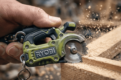 🪚2-in-1 Ryobi-Inspired Mini Saw Keychain: Real Micro Cutting Tool + Tool Enthusiast Collectible